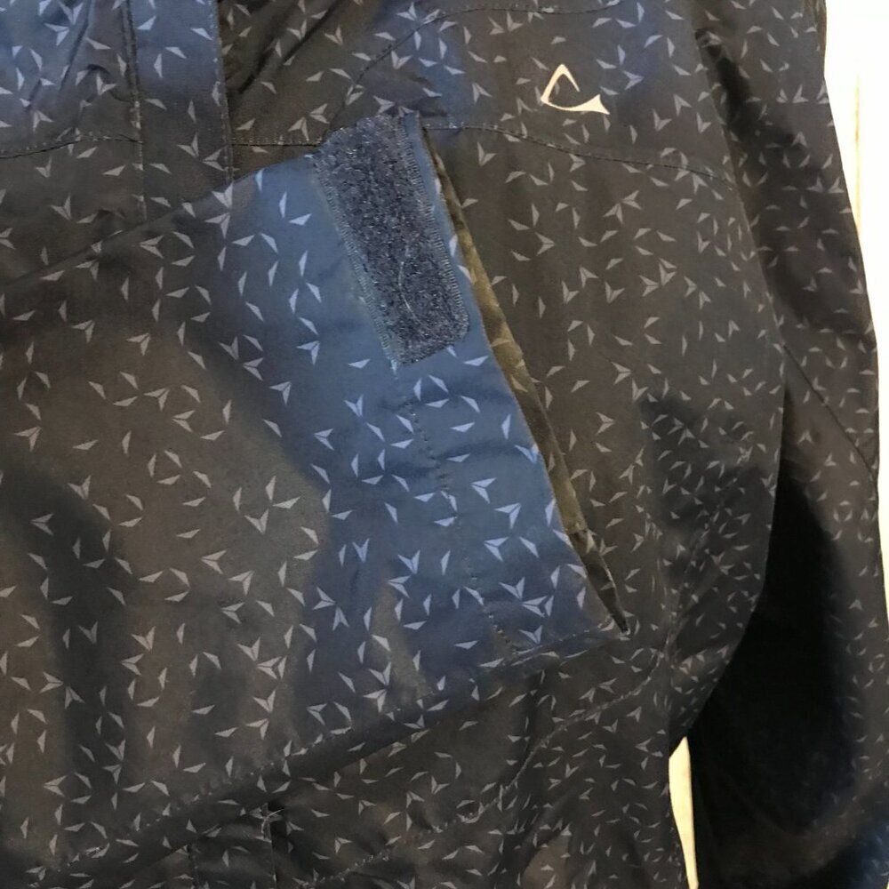 Paradox lightweight rain jacket with hood. Navy with allover pattern. Size XL - Picture 5 of 11